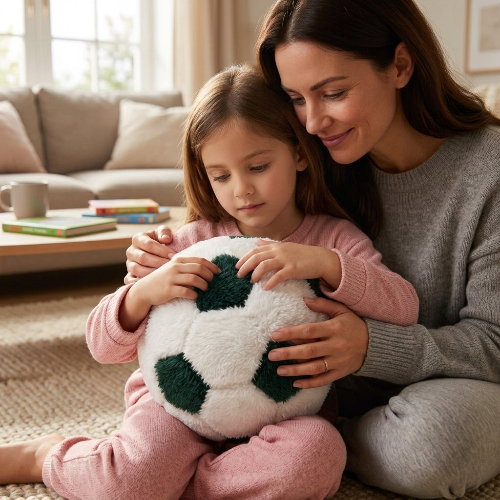 كرة ديكور من CozyFur (أبيض - زيتوني داكن)
