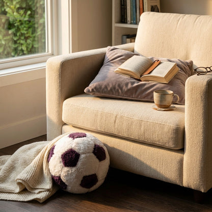 CozyFur Decor Ball (White - Mauve)
