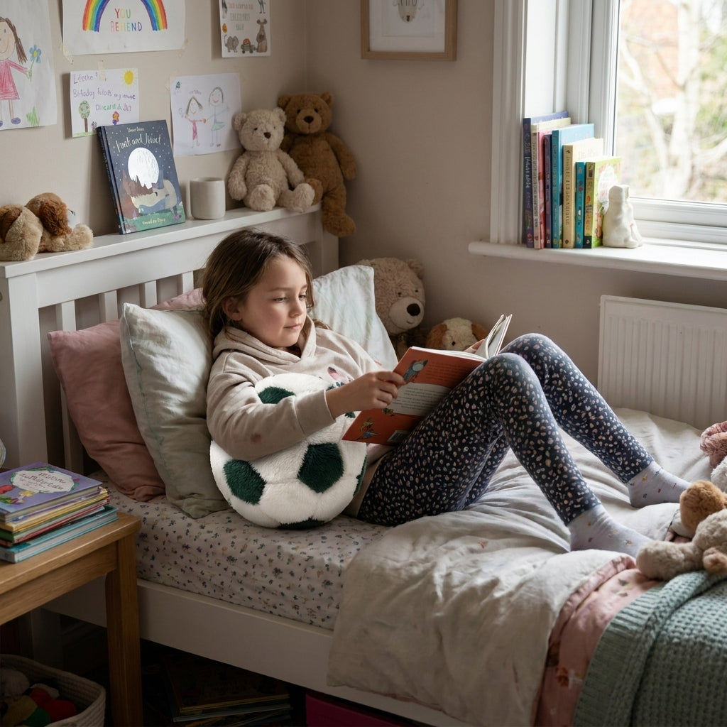 كرة ديكور من CozyFur (أبيض - زيتوني داكن)