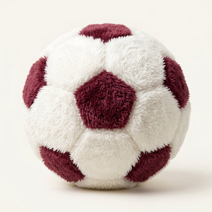 Cozy Fur Decor Ball (White - Burgundy) – hero product photo