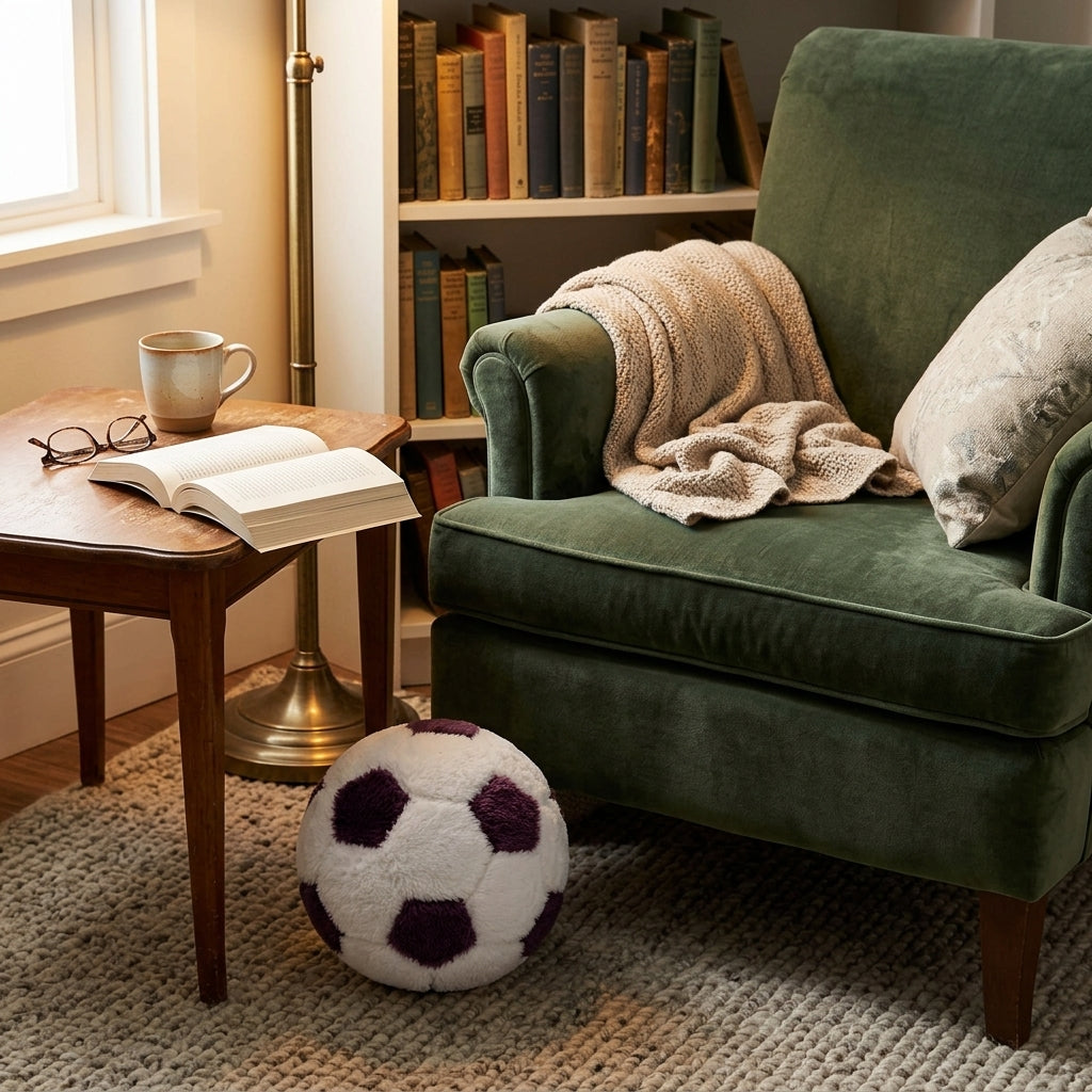 CozyFur Decor Ball (White - Mauve)