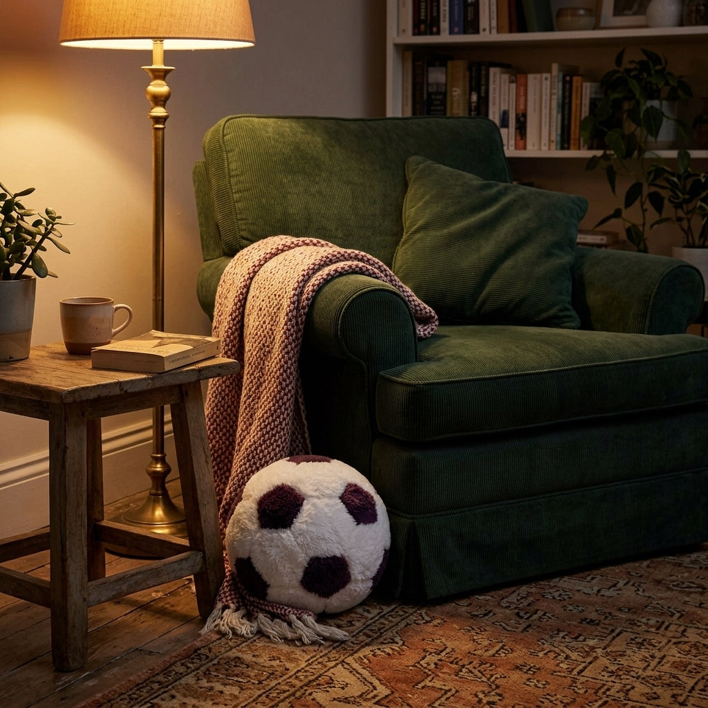 CozyFur Decor Ball (White - Mauve)