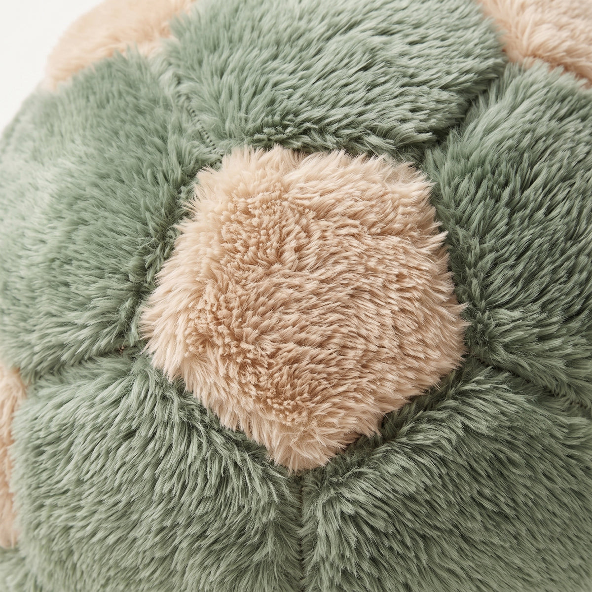 Cozy Fur Decor Ball (Light Olive - Café) – three-size comparison