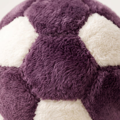 Cozy Fur Decor Ball (Mauve * White) – plush fur texture detail