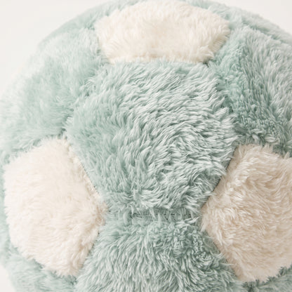 Cozy Fur Decor Ball (White - Mint) – plush fur texture detail