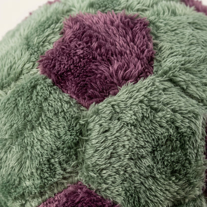 Cozy Fur Decor Ball (Light olive - mauve) – plush fur texture detail