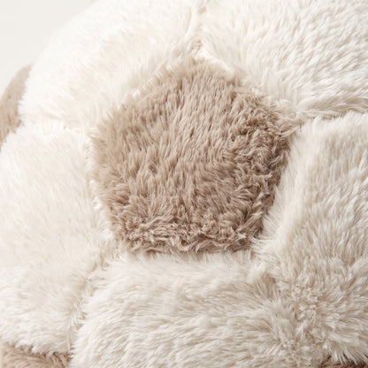 Cozy Fur Decor Ball (White - Beige Cafe) – three-size comparison
