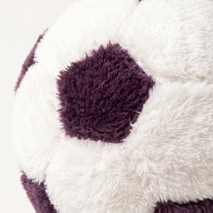 Cozy Fur Decor Ball (White - Mauve) – plush fur texture detail
