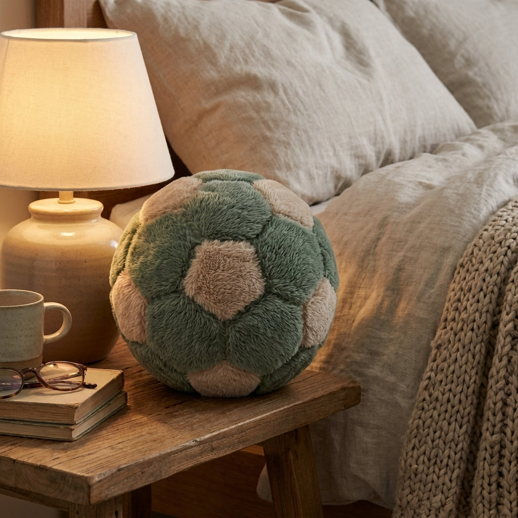 كرة ديكور من CozyFur (زيتوني فاتح - كافيه)