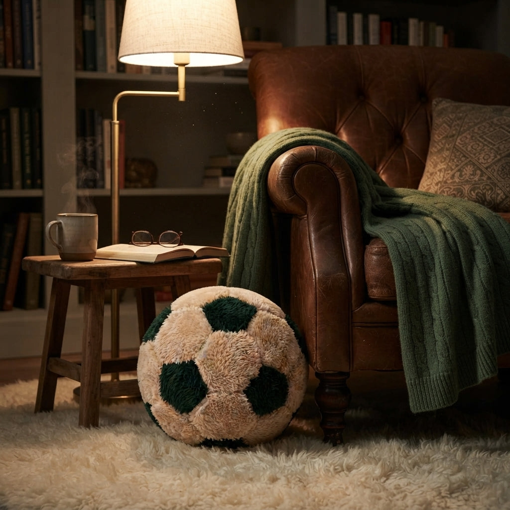 كرة ديكور من CozyFur (بيج - زيتوني داكن)