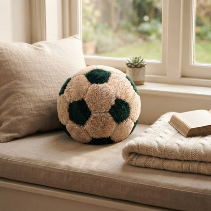 Cozy Fur Decor Ball (Beige - Dark Olive) – three-size comparison