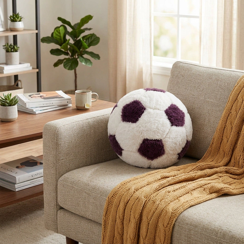 CozyFur Decor Ball (White - Mauve)