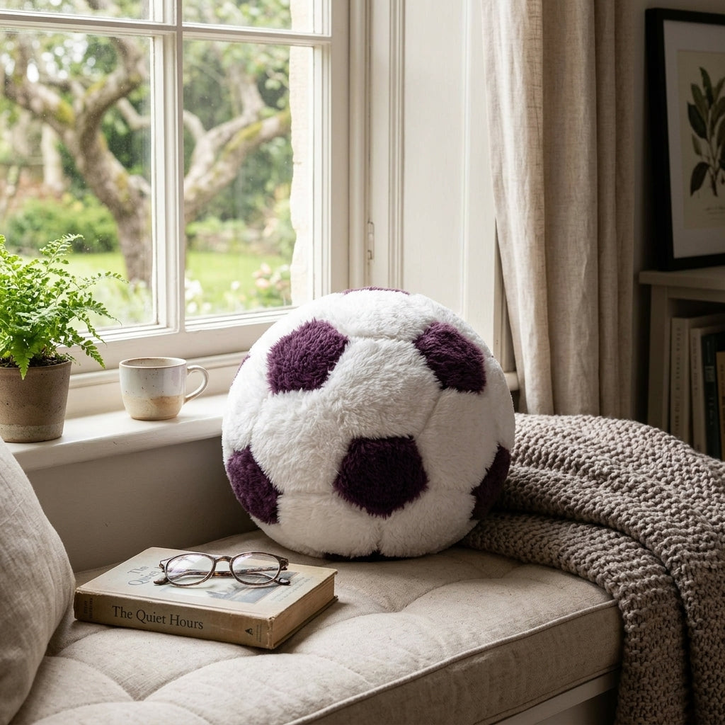 CozyFur Decor Ball (White - Mauve)