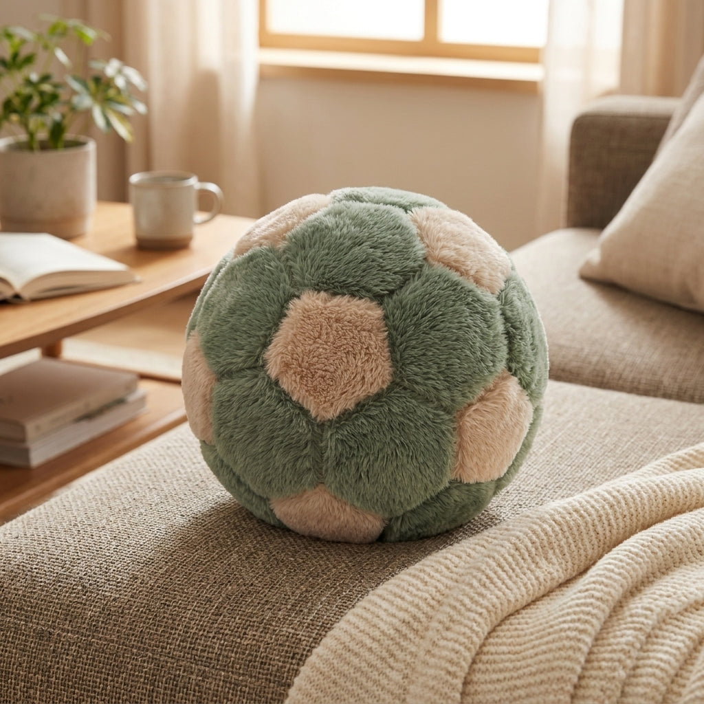 كرة ديكور من CozyFur (زيتوني فاتح - كافيه)