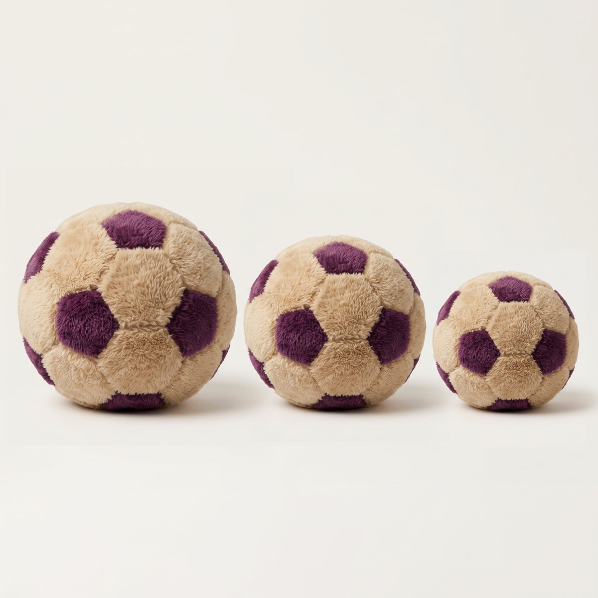Cozy Fur Decor Ball (Cafe - Move) – three-size comparison