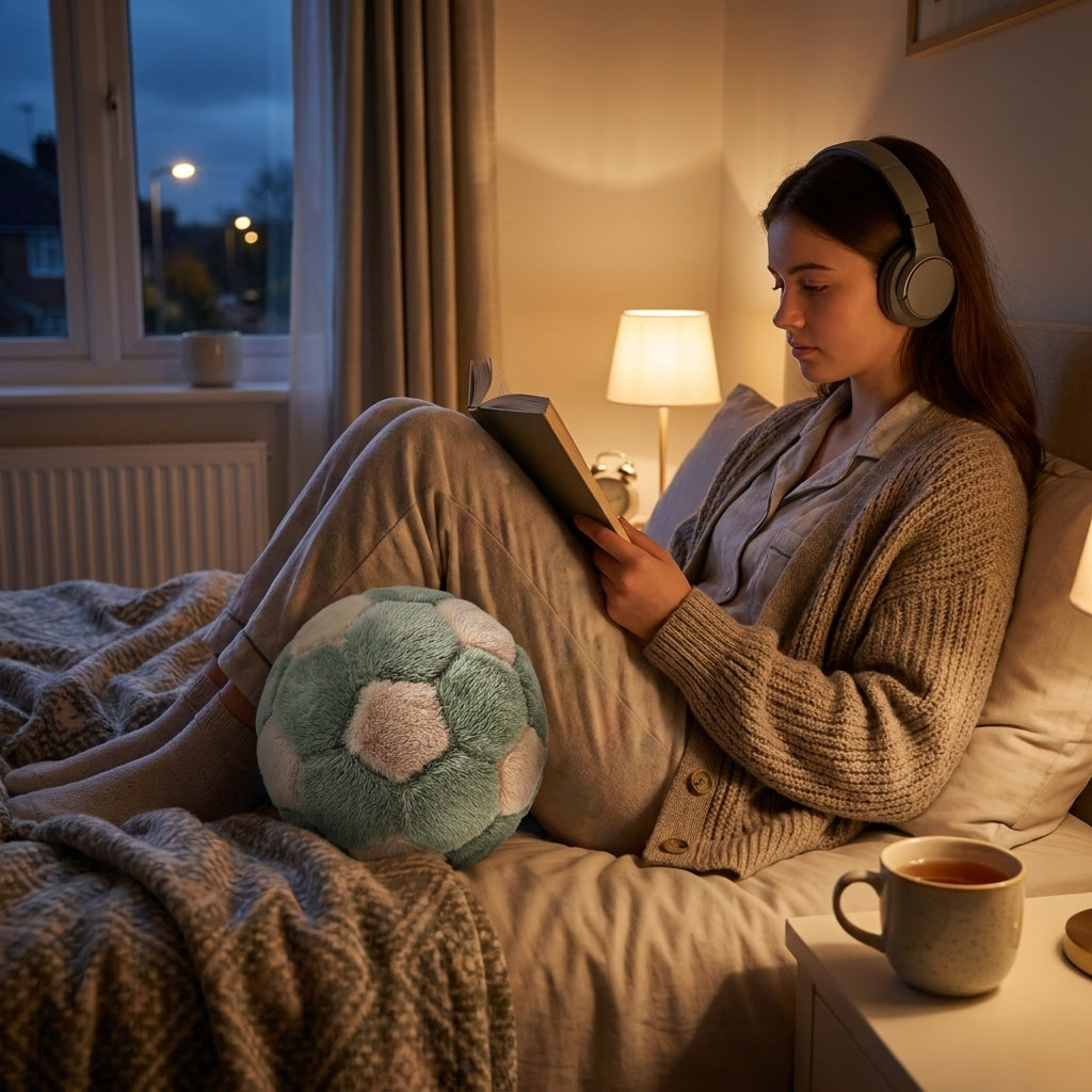 كرة ديكور من CozyFur (زيتوني فاتح - كافيه)
