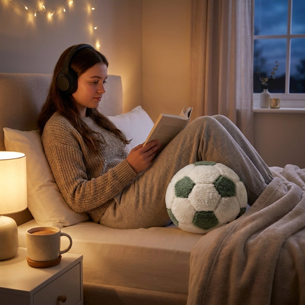 كرة ديكور من CozyFur (أبيض - زيتوني فاتح)