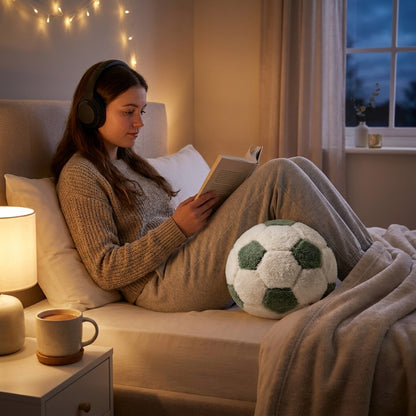 كرة ديكور من CozyFur (أبيض - زيتوني فاتح)