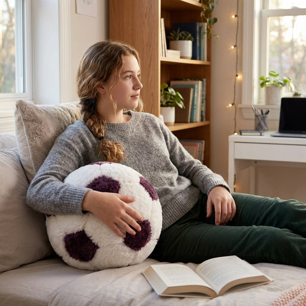 CozyFur Decor Ball (White - Mauve)