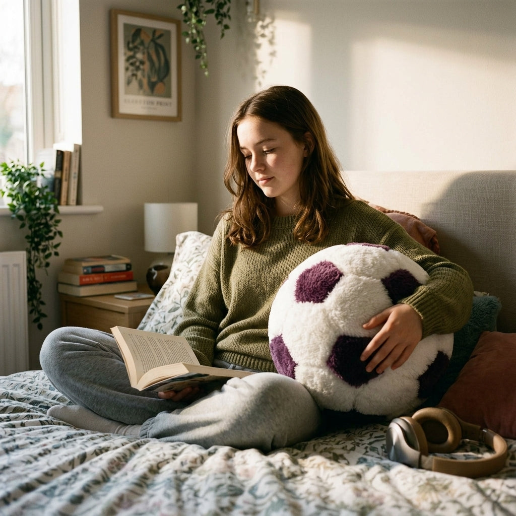 CozyFur Decor Ball (White - Mauve)