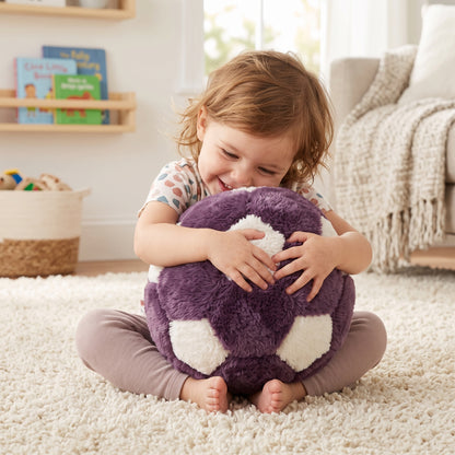 Cozy Fur Decor Ball (Mauve * White) – three-size comparison