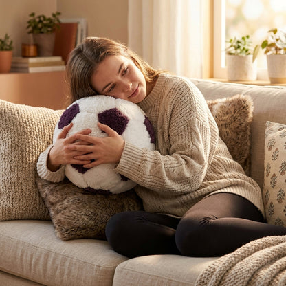CozyFur Decor Ball (White - Mauve)