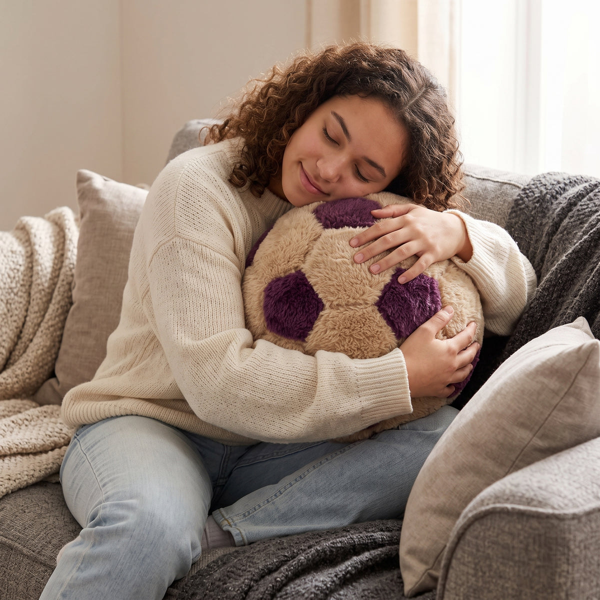 كرة ديكور من CozyFur (كافيه - موف)